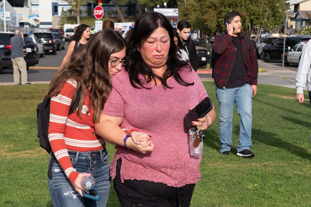 Student being escorted off campus